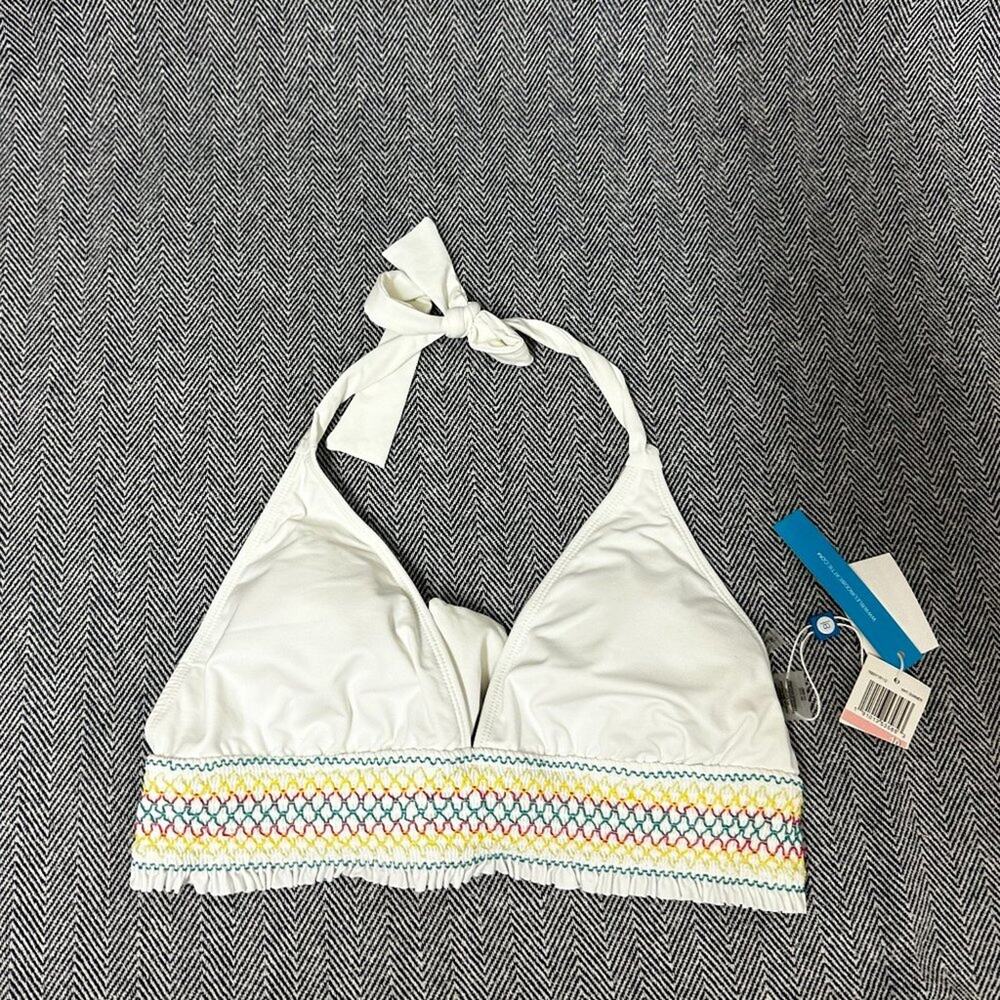 BLEU ROD BEATTIE - White Embroidered Bikini Top